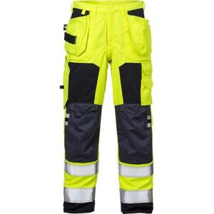 Fristads 122196 Flamestat Hi Vis Bukser Dame Kl.2 2775 / Arbejdsbukser Hi-Vis Gul/marine 46