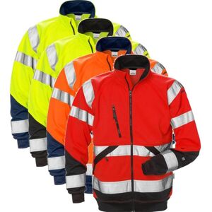 Fristads 126534 Hi Vis Sweat Jakke Kl.3 7426 Shv / Arbejdsjakke Rød/sort Xs