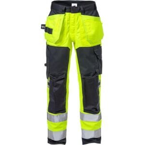 Fristads 129520 Flamestat Hi Vis Stretch Håndværkerbukser Kl.2 2167 / Arbejdsbukser Hi-Vis Gul/marine C56