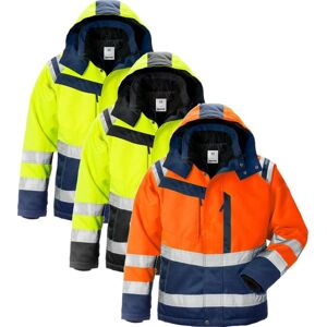 Fristads 131110 Hi Vis Vinter Jakke Dame Kl.3 4143 Pp / Arbejdsjakke Hi-Vis Gul/marine 3xl