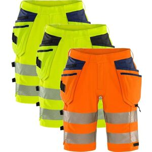 Fristads 134191 Hivis Green Håndværker Stretchshorts Klasse 2 2646 Gstp / Arbejdsshorts Hi-Vis Orange/marine C66