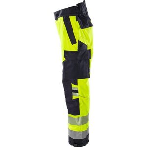 Fristads 134415 Flamestat Hivis Airtech® Skalbukser Klasse 2 2525 Athr / Arbejdsbukser Hi-Vis Gul/marine Xl