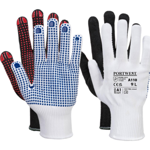 Portwest A110 Polka Dot Handsker L Sort