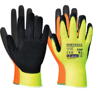 Portwest A340 Hi-Vis Grip Handske 2xl Orange/sort