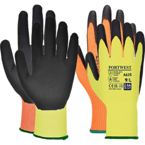 Portwest A625 Vis-Tex Pu Skærefast Handske M Orange/sort