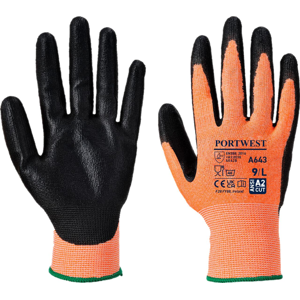 Portwest A643 Amber Skærefast - Nitril Skum-Sort/orange-2xl