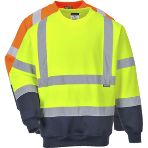 Portwest B306 Two Tone Hi-Vis Sweatshirt M Orange/navy