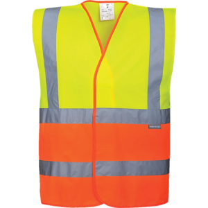 Portwest C481 Two Tone Hi-Vis Vest S/m Gul/orange