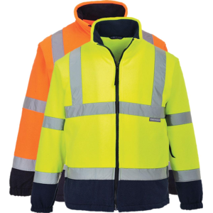 Portwest F301 Hi-Vis 2-Farvet Fleece M Orange/navy