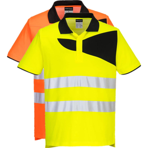 Portwest Pw212 Pw2 Hi-Vis Polo K/æ 3xl Orange/sort