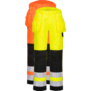 Portwest Pw242 Pw2 Hi-Vis Bukser Med Hængelommer 38 Orange/sort