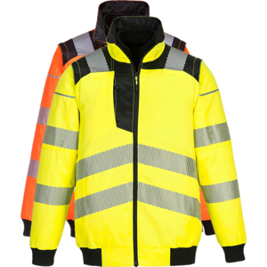 Portwest Pw302 Pw3 Hi-Vis 3 I 1 Pilot Jakke 2xl Orange/sort