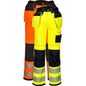 Portwest Pw306 Pw3 Hi-Vis Stretch Bukser Med Hængelommer 30 Orange/sort