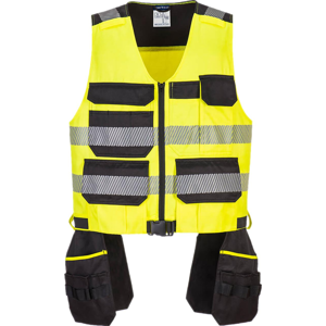 Portwest Pw308 Pw3 Klasse 1 Værktøjsvest 2xl Gul/sort