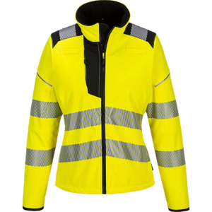 Portwest Pw381 Pw3 Hi-Vis Softshell Til Kvinder M Gul/sort