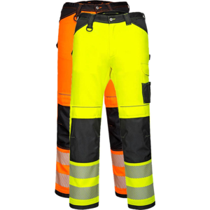 Portwest Pw385 Pw3 Hi-Vis Dame Stretch Arbejds Bukser 30 Gul/sort