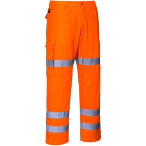 Portwest Rt49 Hivis Combat Bukser Med Ekstra Refleks 2xl Orange