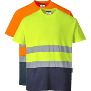 Portwest S173 Two Tone Cotton Comfort T-Shirt Xl Orange/navy