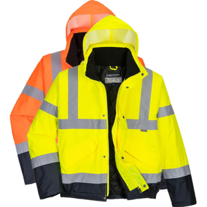 Portwest S266 Hi-Vis 2 Farvet Pilotjakke 3xl Orange/navy