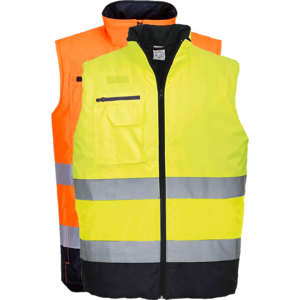 Portwest S267 Hi-Vis 2 Farvet Bodywarmer 2xl Gul/navy