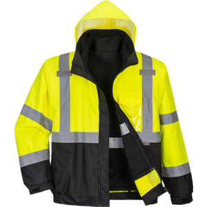 Portwest S365 Hi-Vis 3i1 Bomber L Gul/sort