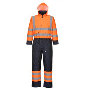 Portwest S485 Hi-Vis 2 Farvet Foret Kedeldragt 3xl Orange/navy