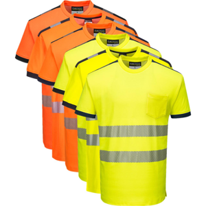 Portwest T181 Pw3 Hi-Vis T-Shirt S/s M Orange/sort