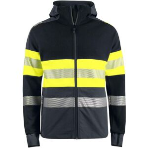 Projob 646122 6122 Sweatjakke Med Hætte En Iso 20471 Klasse 1 / Arbejdsjakke Black/yellow 2xl