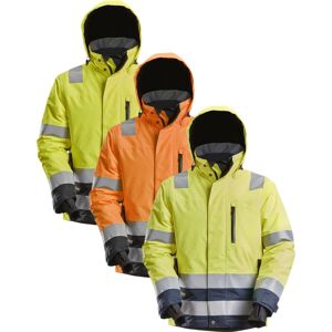 Snickers 1132 High-Vis Vandtæt 37.5® Vinterjakke, Klasse 3 Orange/sort Xs