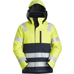 Snickers 1163 Protecwork, High-Vis Vinterjakke Med Hætte, Klasse 3 Gul/navy L