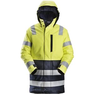 Snickers 1860 Protecwork, High-Vis Vinterparka, Klasse 3 Gul/navy Xl Lang