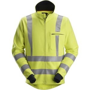 Snickers 2864 Protecwork, High-Vis Sweatshirt Med Gennemgående Lynlås, Klasse 3 Gul/navy 4xl