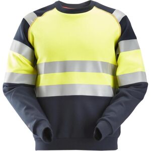 Snickers 2869 Protecwork, High-Vis Sweatshirt, Klasse 1 Navy/gul 2xl