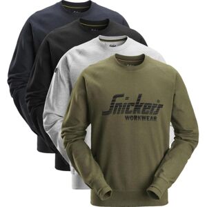 Snickers 2892 Logo Sweatshirt Lys Gråmeleret Xl