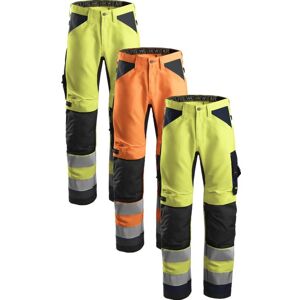 Snickers 6331 High-Vis Arbejdsbukser+, Klasse 2 Orange/koksgrå 250