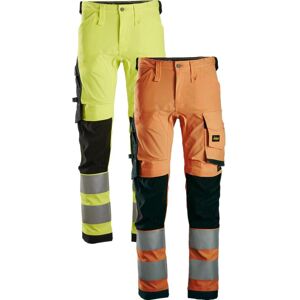 Snickers 6343 High-Vis Stretchbukser, Klasse 2 Orange/sort 66