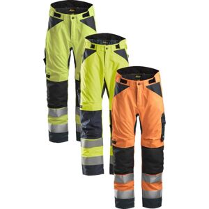 Snickers 6639 High-Vis 37.5® Vinterbukser+, Klasse 2 Orange/koksgrå M