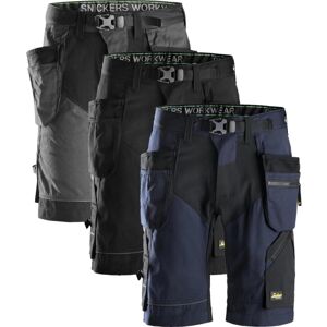 Snickers 6904 Flexiwork, Shorts+ Med Hylsterlommer Sort 70