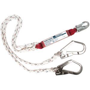 Portwest Fp25 Dobblet Lanyard Med Falddæmper-Hvid-One Size