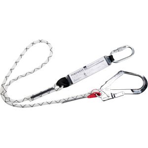 Portwest Fp56 Enkelt Kernmantle Lanyard Med Falddæmper-Grå-One Size