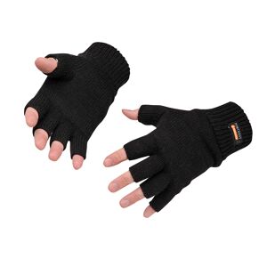 Portwest Gl14 Fingerløs Strikket Insulatex® Handske-Sort-One Size