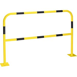 kaiserkraft Arco de seguridad para zonas peligrosas, para atornillar, amarillo / negro, anchura 1500 mm