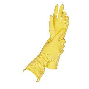 kaiserkraft Guantes universales, látex, amarillo, UE 144 pares, talla 11 (XXL)