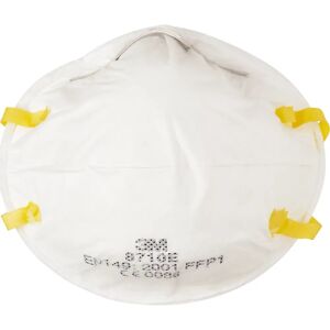 3M Mascarilla de protección respiratoria 8710E FFP1, sin válvula, UE 20 unid., blancas