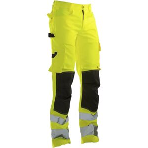 Leipold+Döhle Pantalón de operario Hi-Vis, amarillo y negro, 46