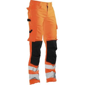 Leipold+Döhle Pantalón de operario Hi-Vis, naranja y negro, 58