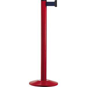 kaiserkraft Poste con cinta Beltrac EXTEND, aluminio, poste rojo, cinta azul marino