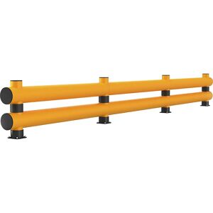 Ampere Rack Mammut Barrera parachoques, altura 690 mm, de dos barras, longitud 6 m, amarillo tráfico