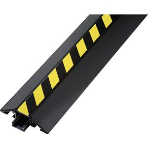 EHA Canal para cable de aluminio, L x A x H 2000 x 80 x 20 mm, negro / amarillo, UE 4 unid.