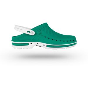 Zuecos Wock Clog Verde con Tira